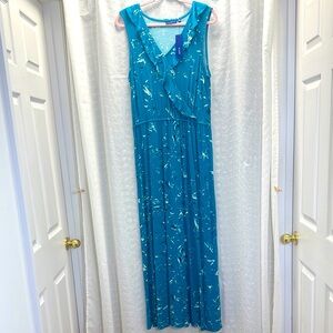 Apt 9 NWT Elegant Blue Sleeveless Sun Dress.